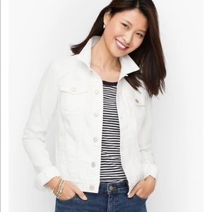 NWOT Talbots L Denim Jacket White